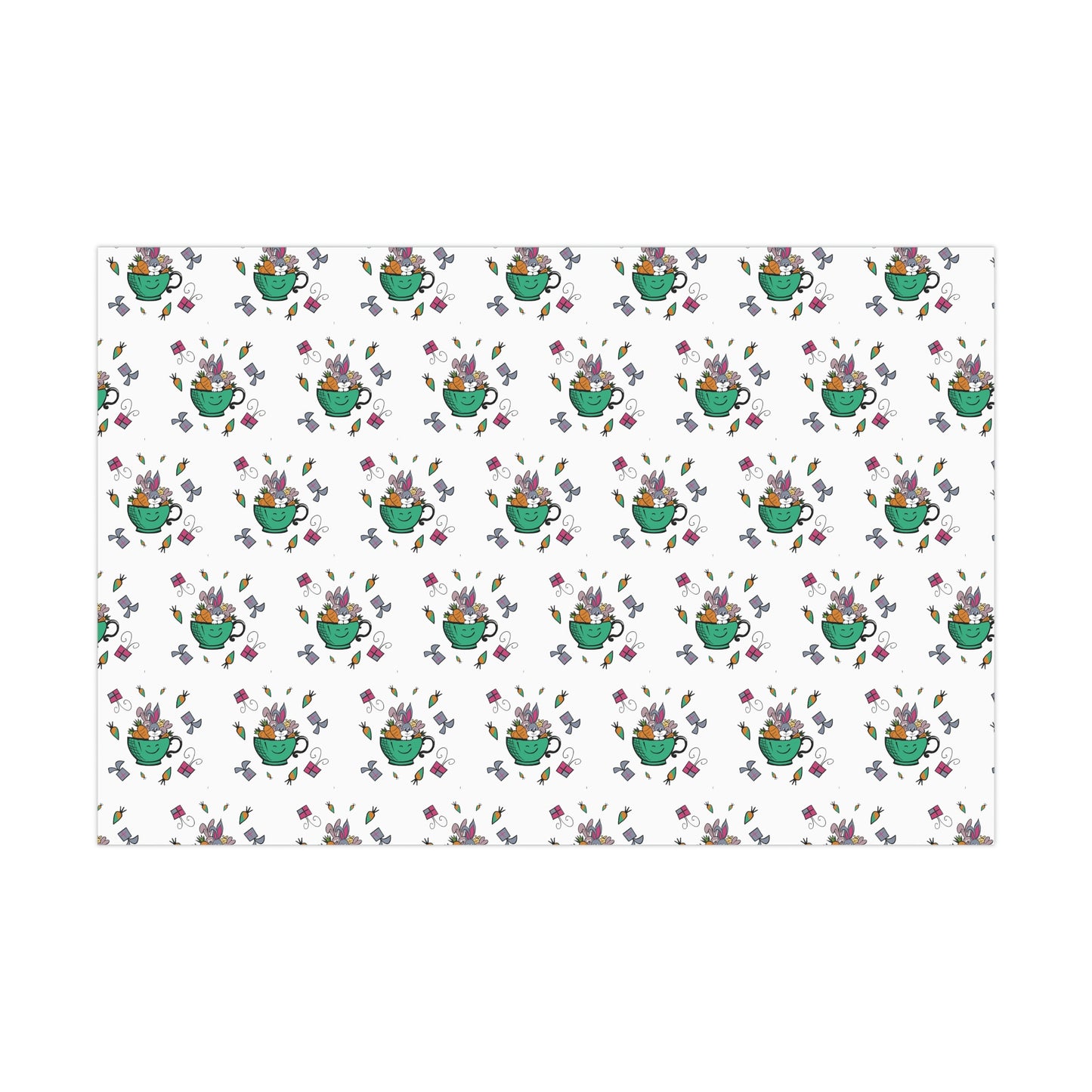 Bunnies in a Cup Gift Wrap Paper