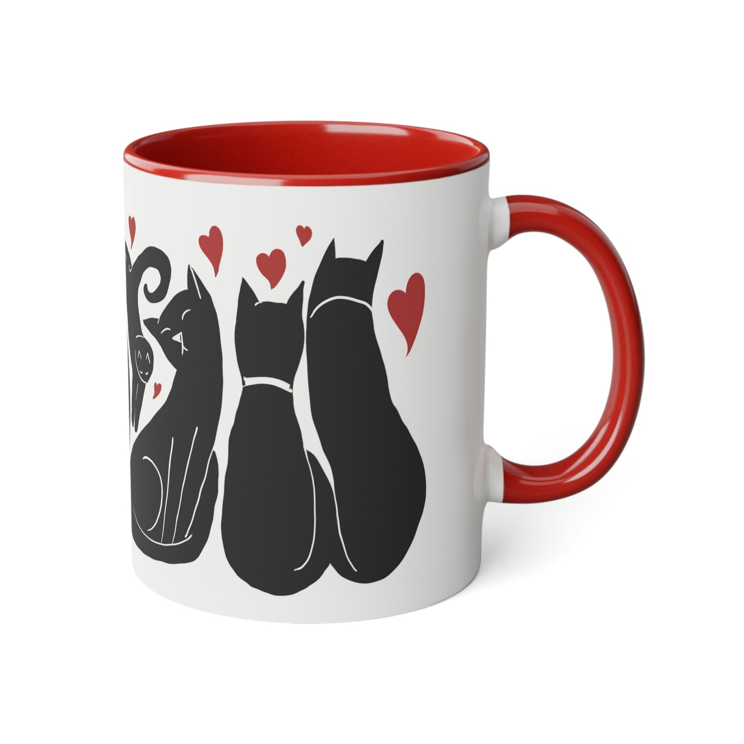 Bunch of kitties White Accent Mug, 11oz