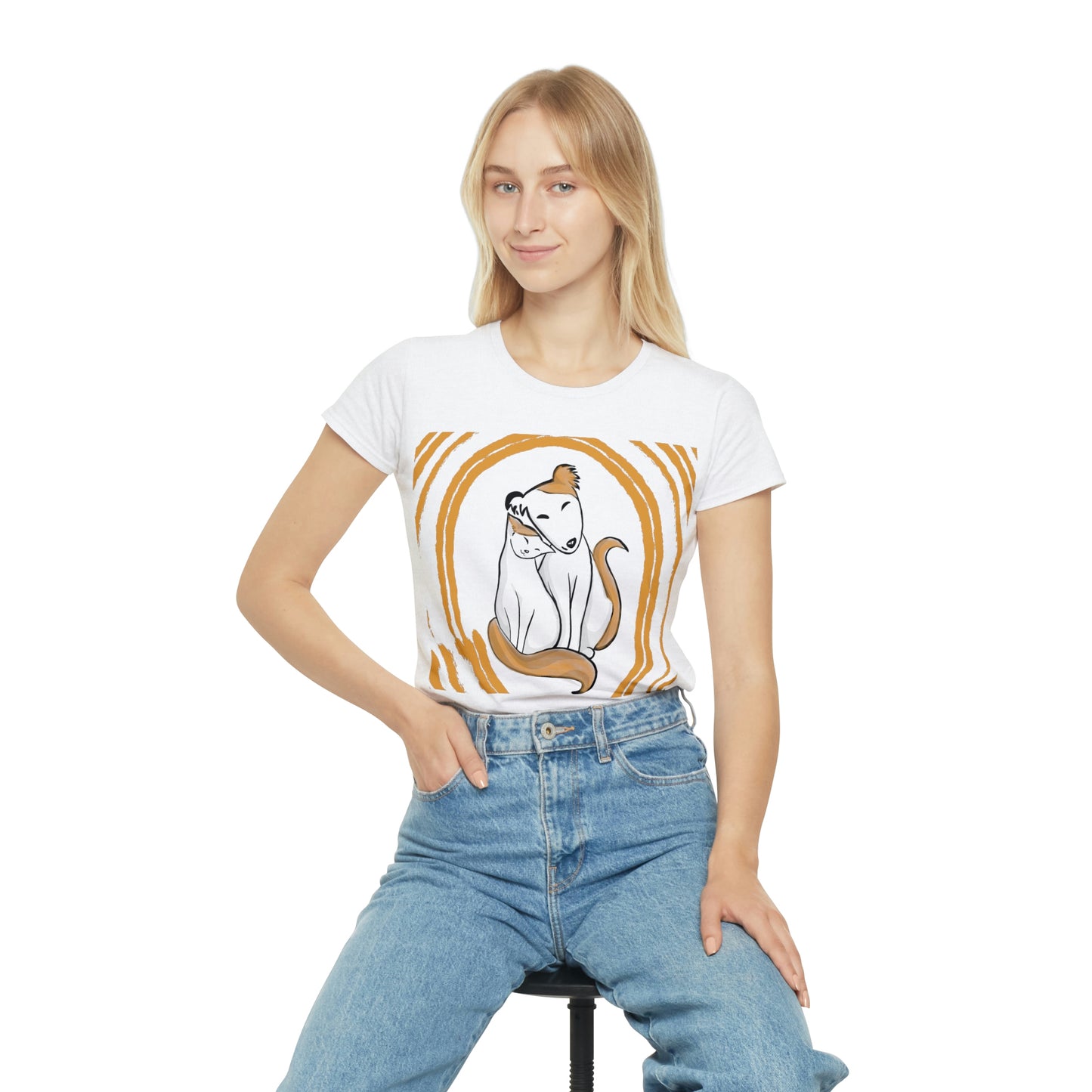 Kitty & Pup Friends Women's Iconic T-Shirt