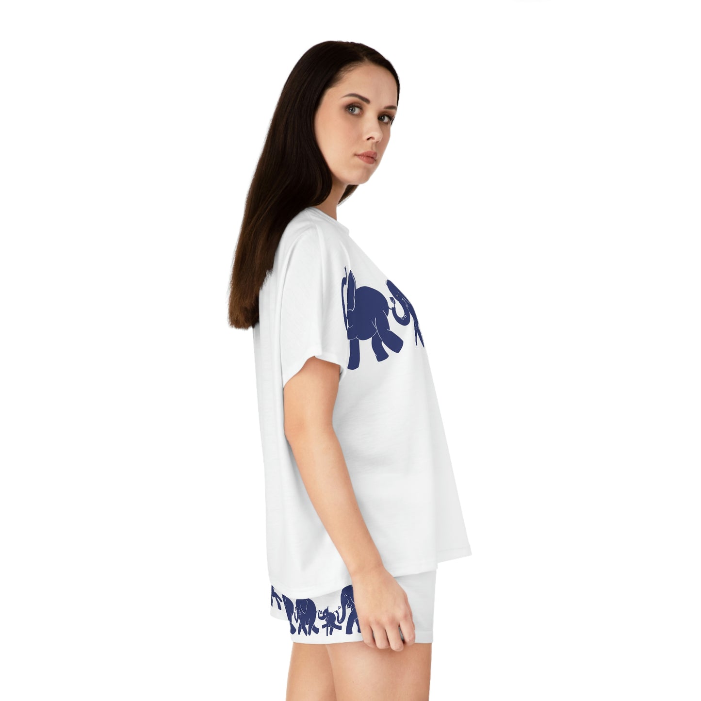 Elephant train Short Pajama Set