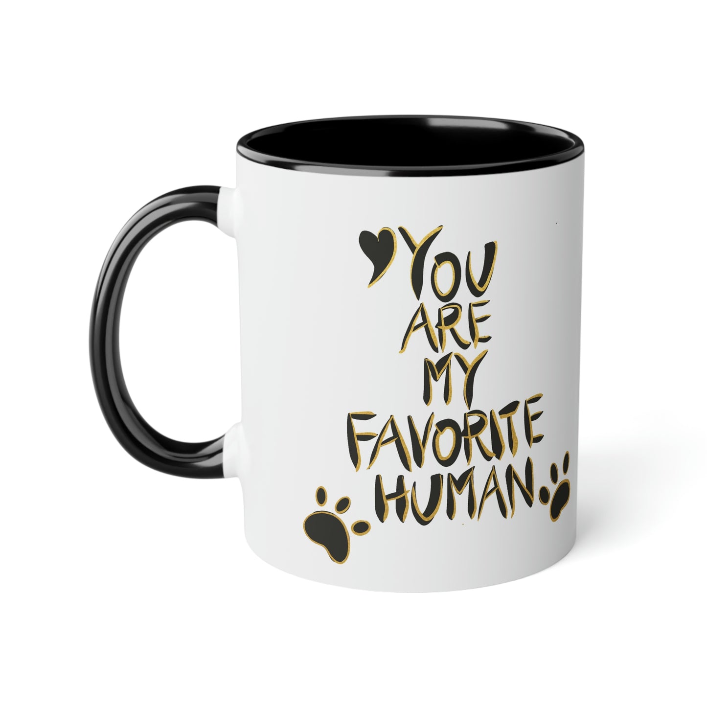 My Fav Human White Accent Mug, 11oz