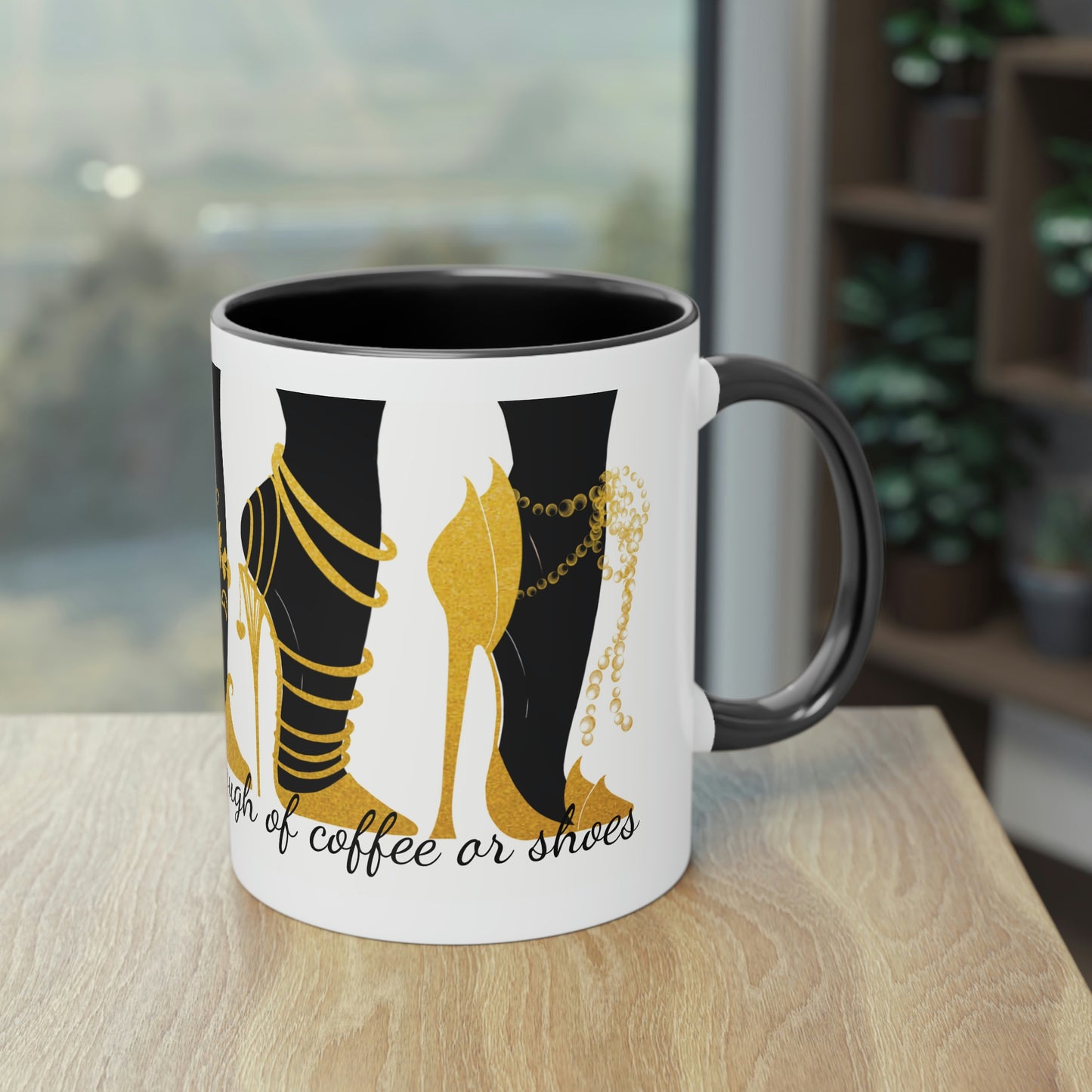 High on heels - Two-Tone Coffee Mug, 11oz