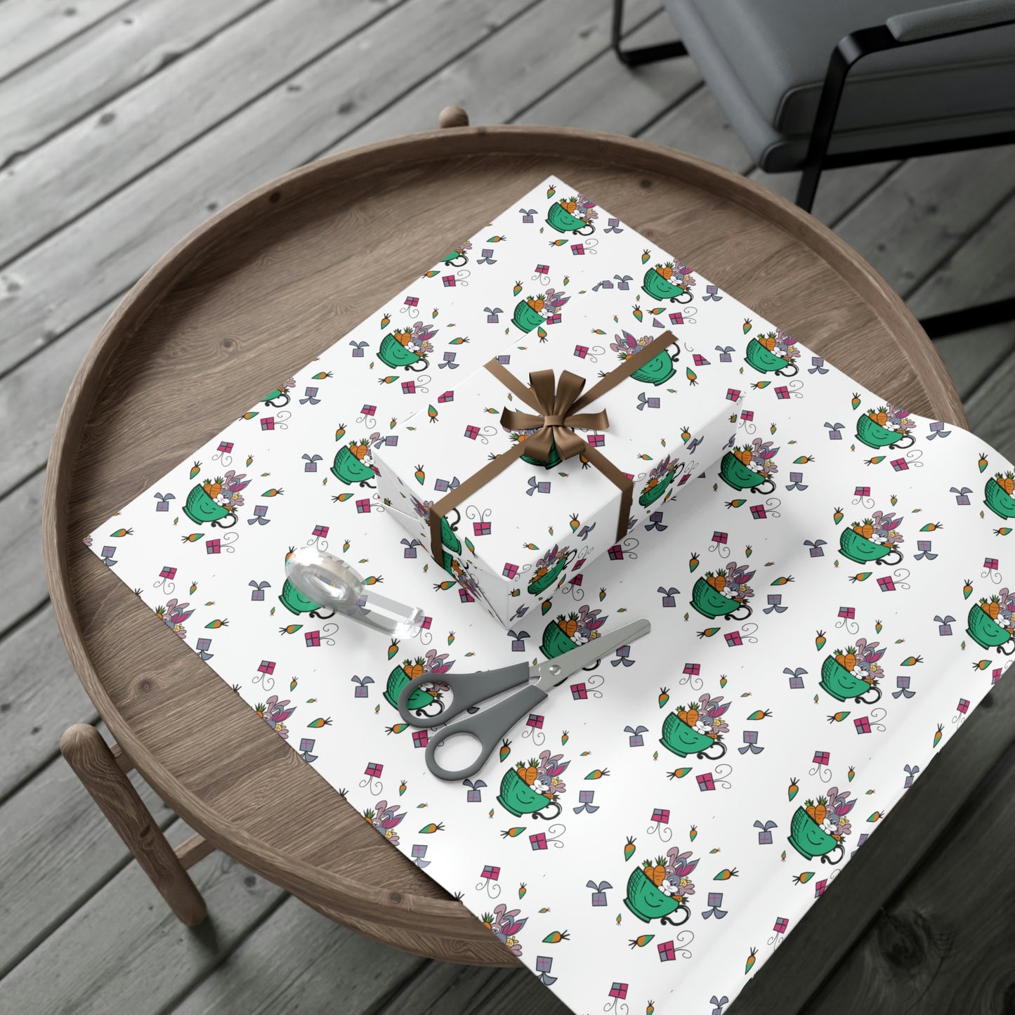 Bunnies in a Cup Gift Wrap Paper