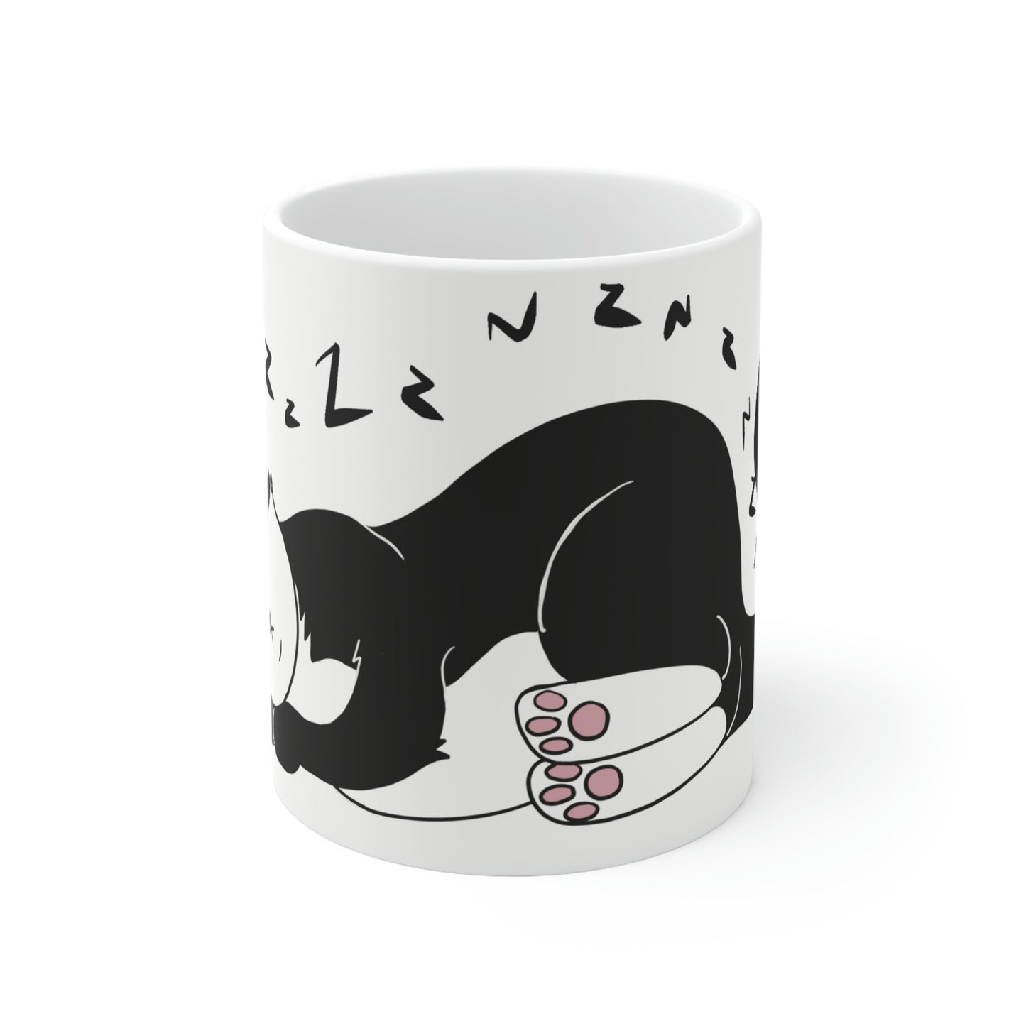 Snoozing cat Ceramic Mug 11oz