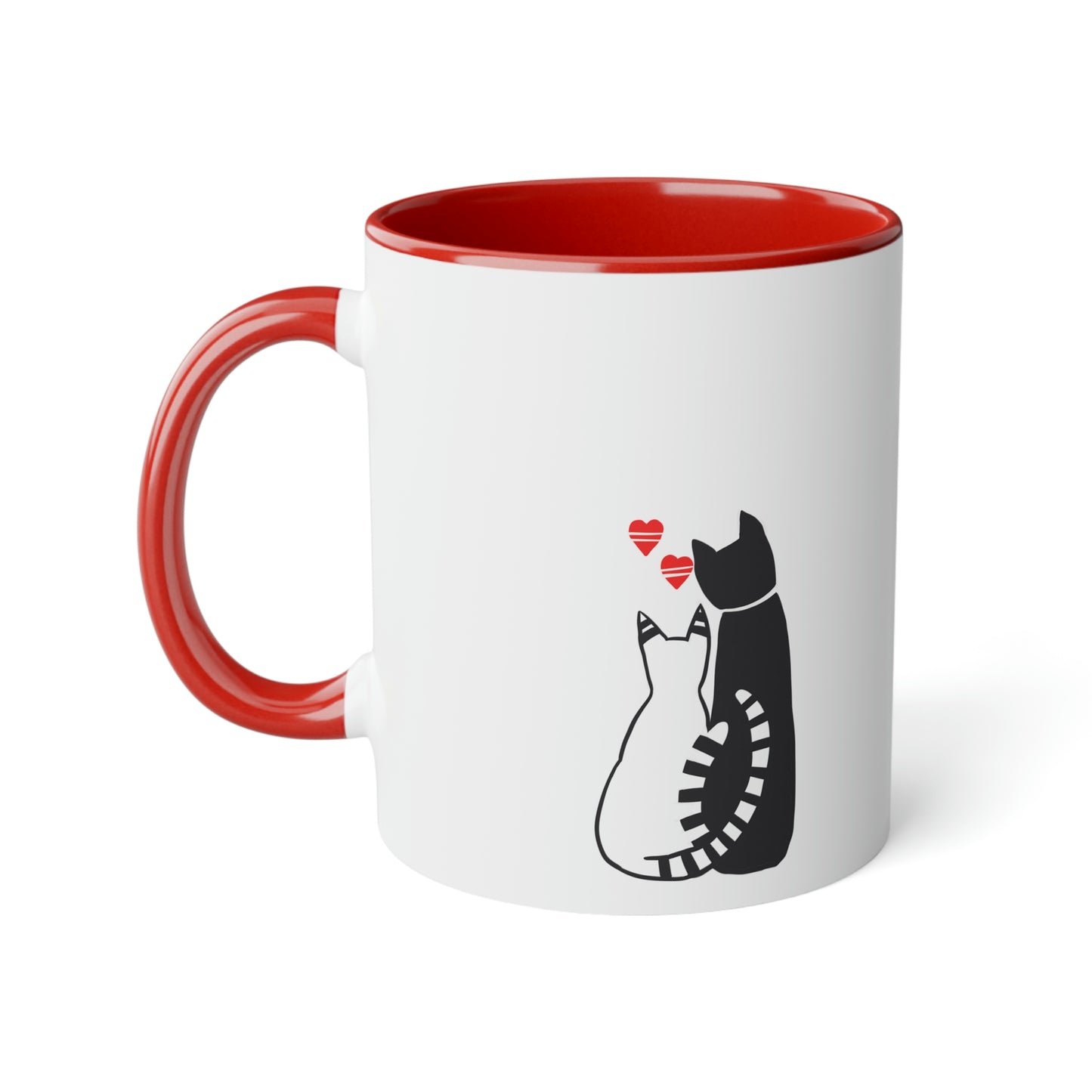 Cats in love White Accent Mug, 11oz