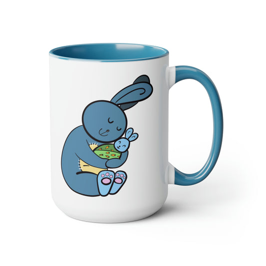 Mom & me bunnies Two-Tone Coffee Mugs, 15oz '