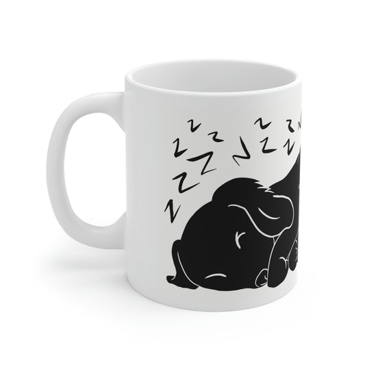 Snoozing Puppy Ceramic Mug 11oz