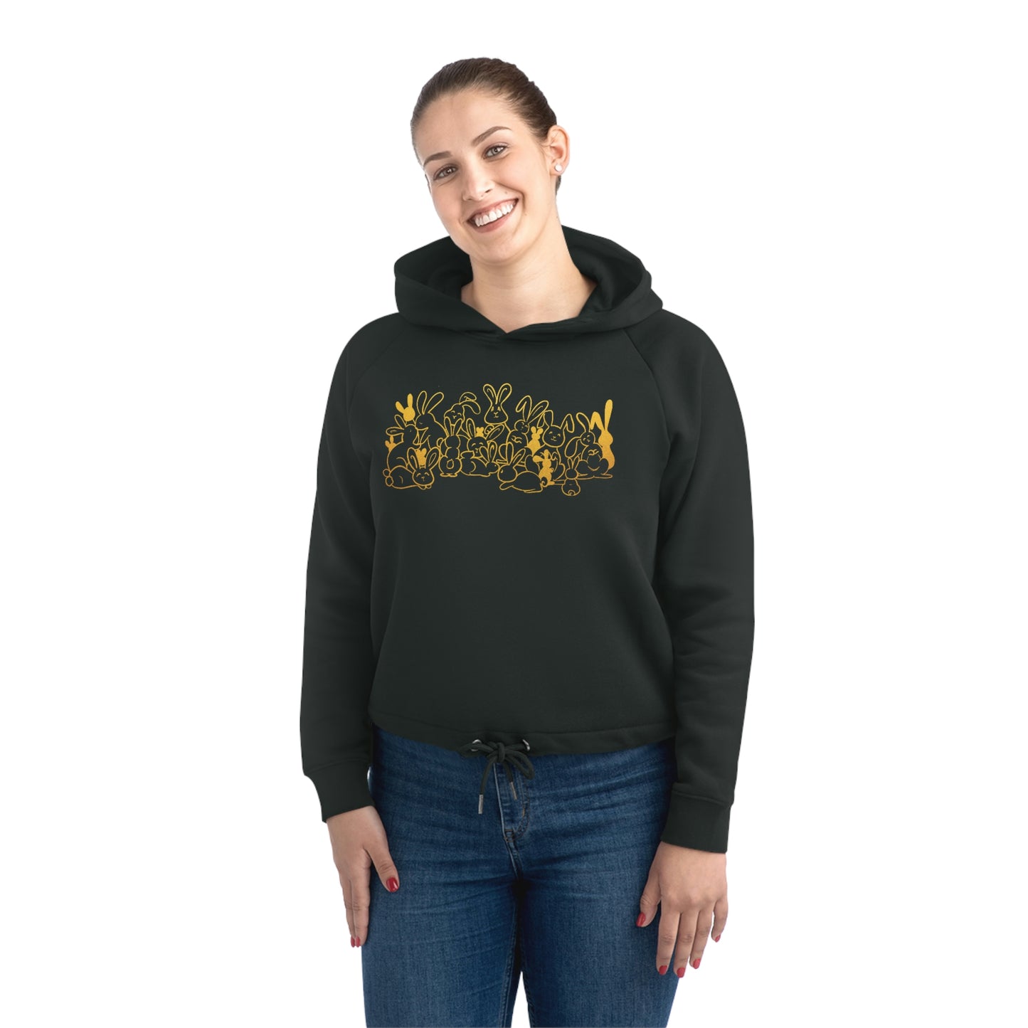 Bunch of bunnies Bower Cropped Hoodie Sweatshirt