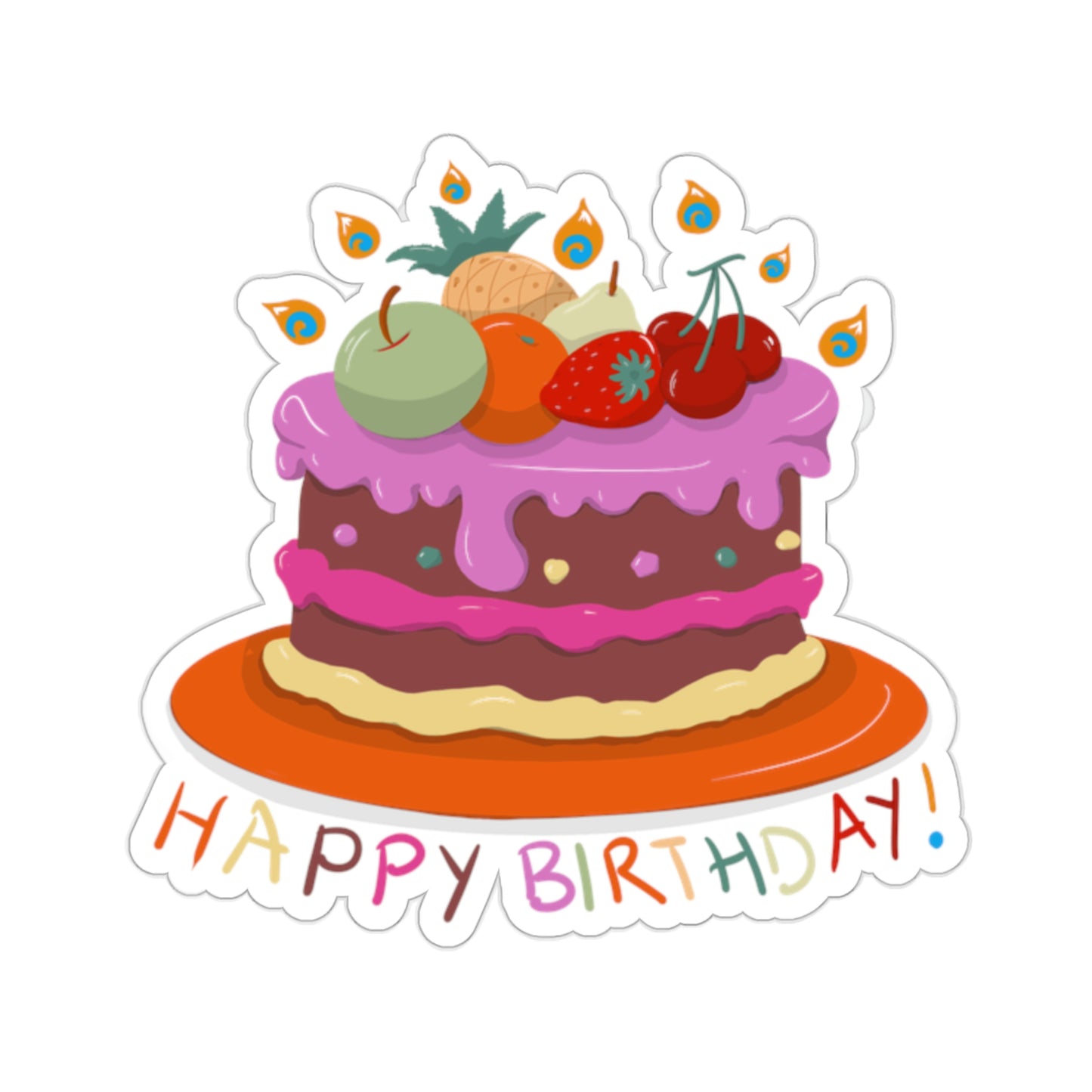 Birthday Cake Sticker