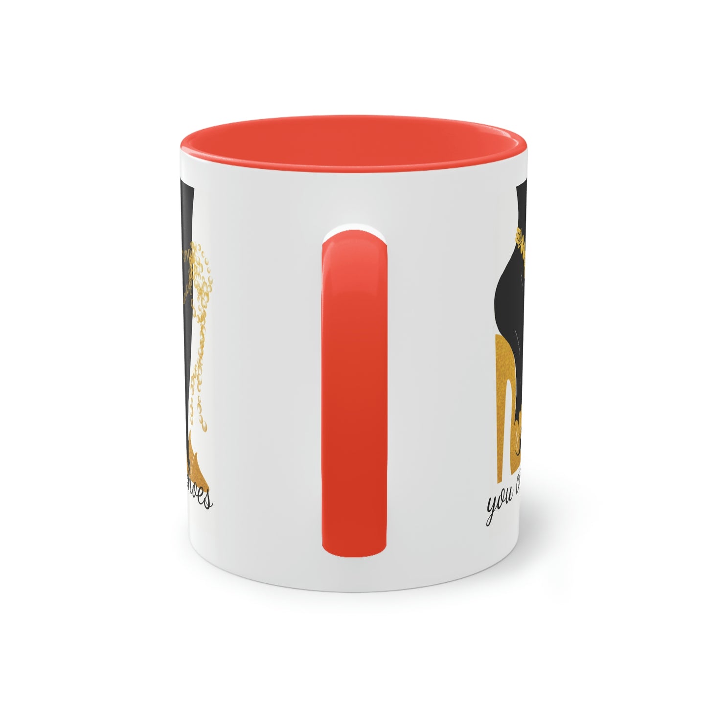 High on heels - Two-Tone Coffee Mug, 11oz