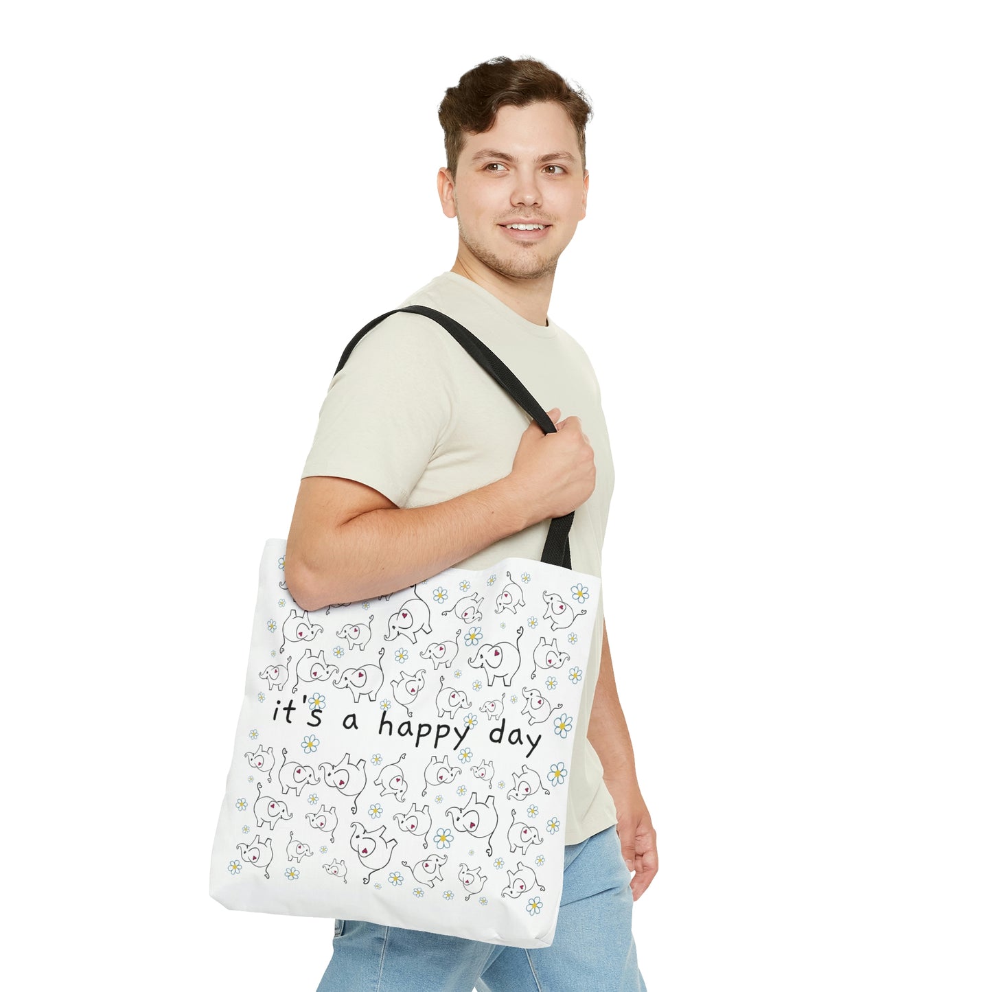 Elephants & hearts Tote Bag