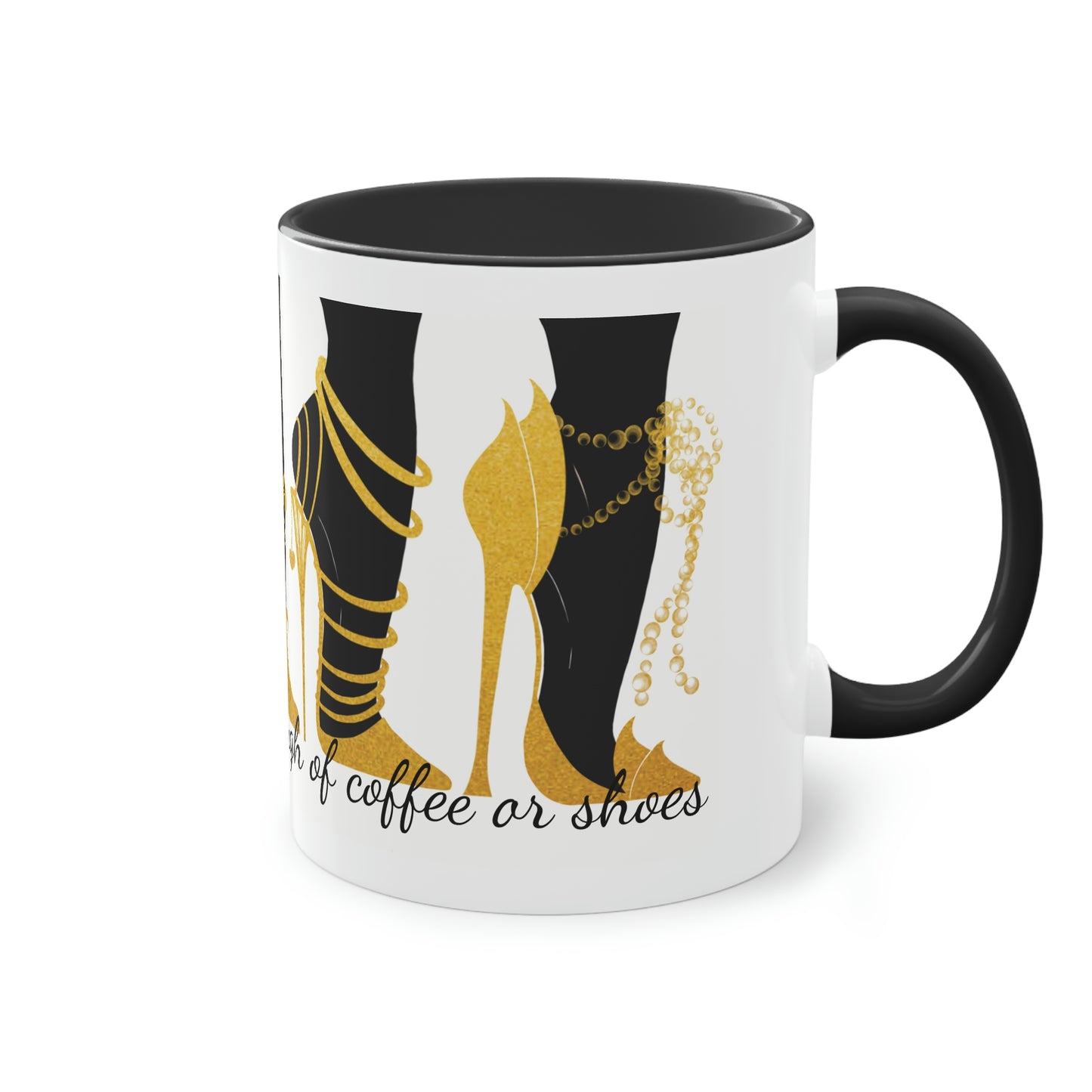 High on heels - Two-Tone Coffee Mug, 11oz