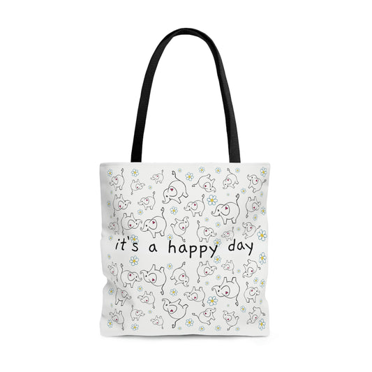 Elephants & hearts Tote Bag