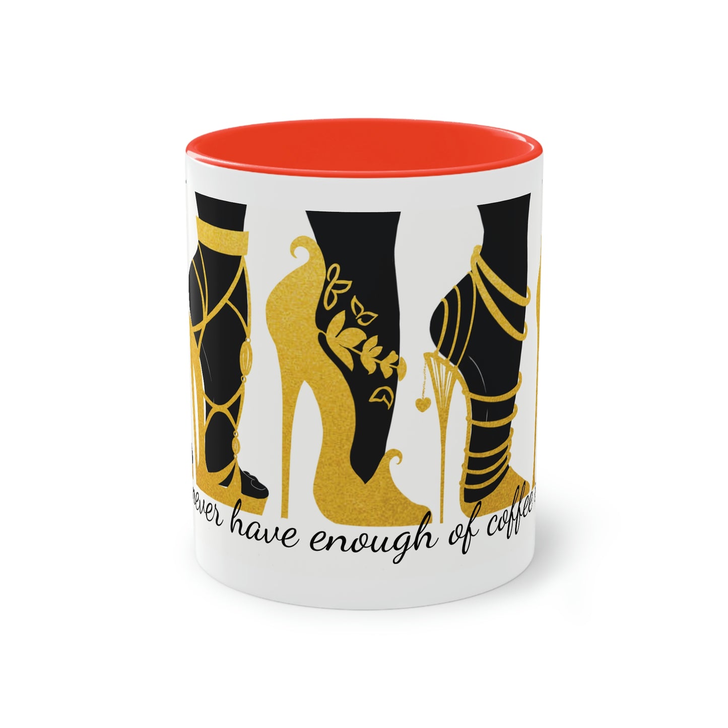 High on heels - Two-Tone Coffee Mug, 11oz