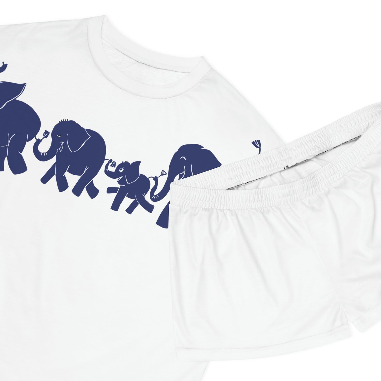 Elephant train Short Pajama Set