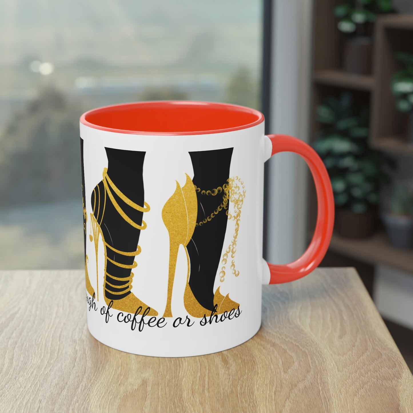 High on heels - Two-Tone Coffee Mug, 11oz