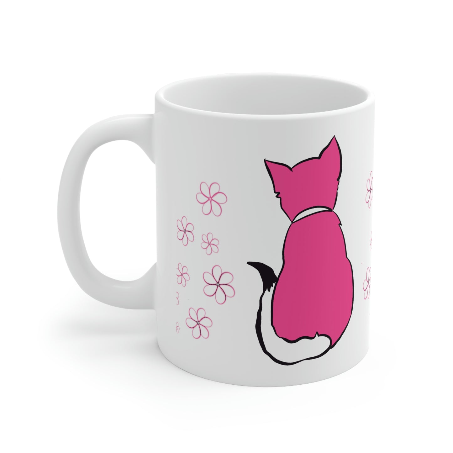 Kitty in Pink Ceramic Mug 11oz