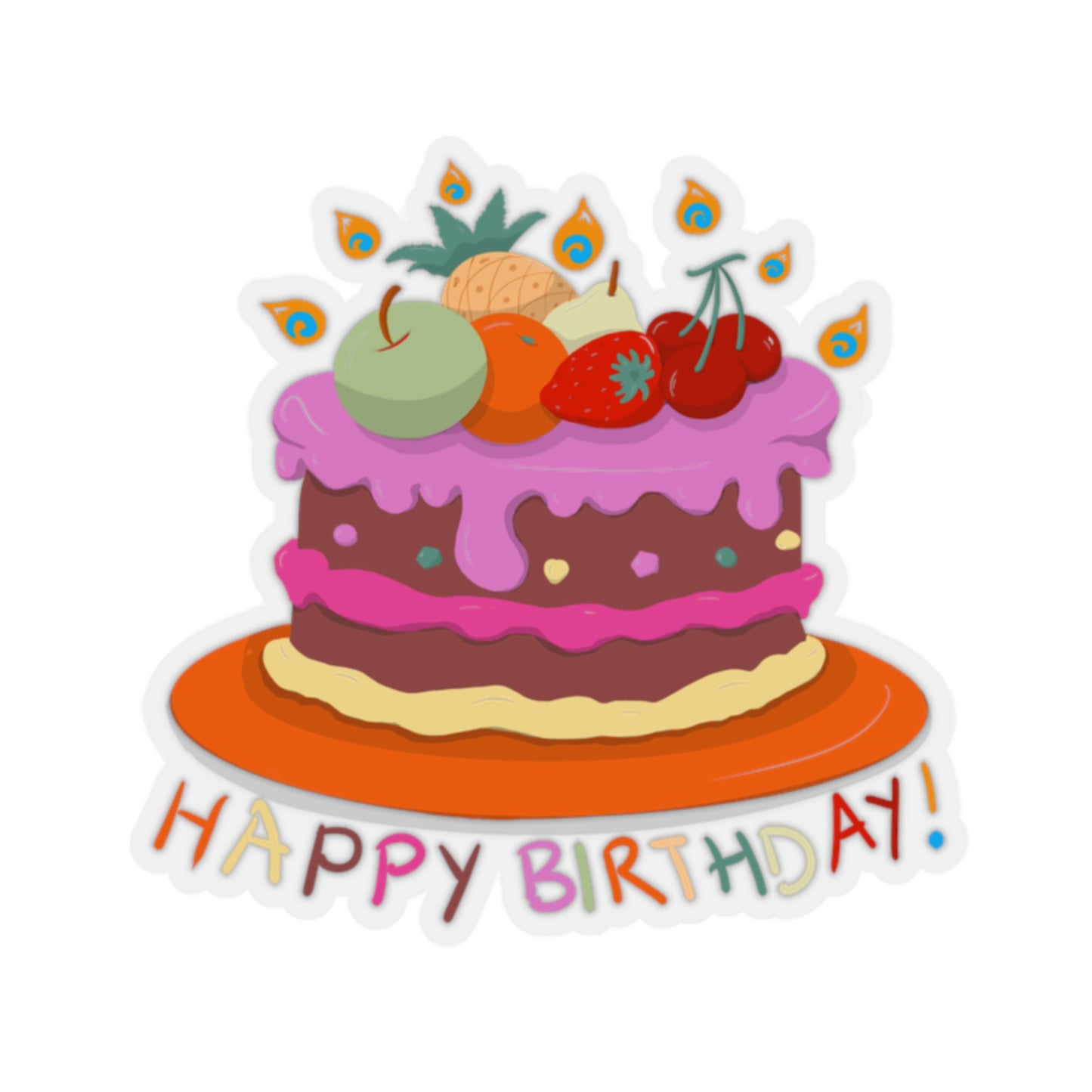 Birthday Cake Sticker