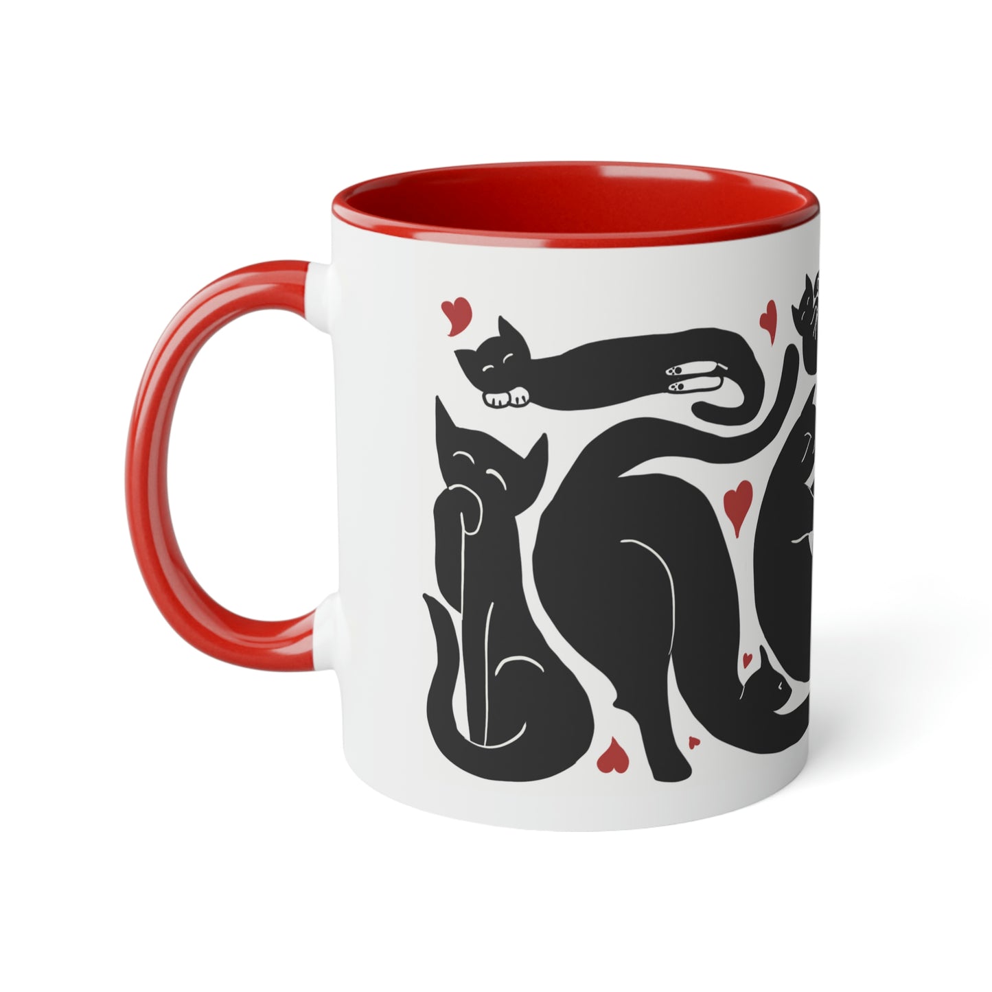 Bunch of kitties White Accent Mug, 11oz