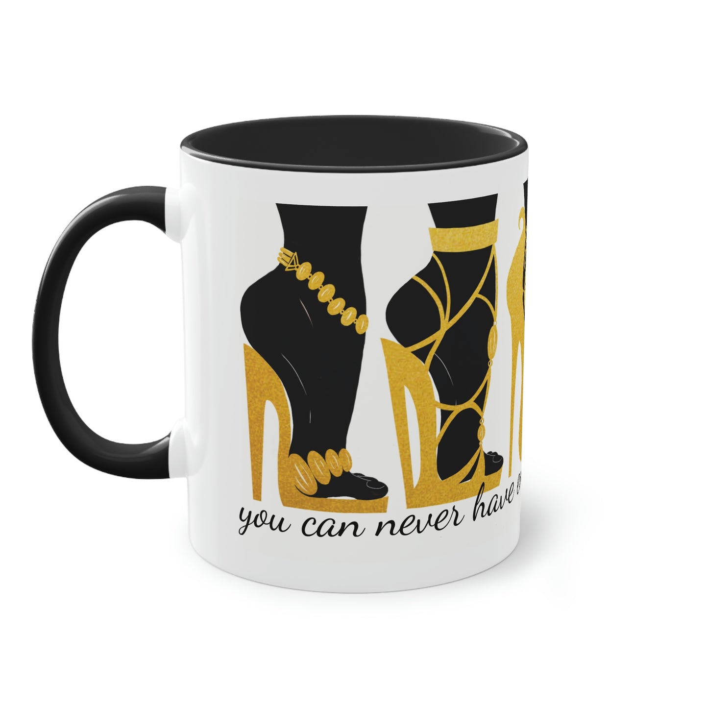 High on heels - Two-Tone Coffee Mug, 11oz