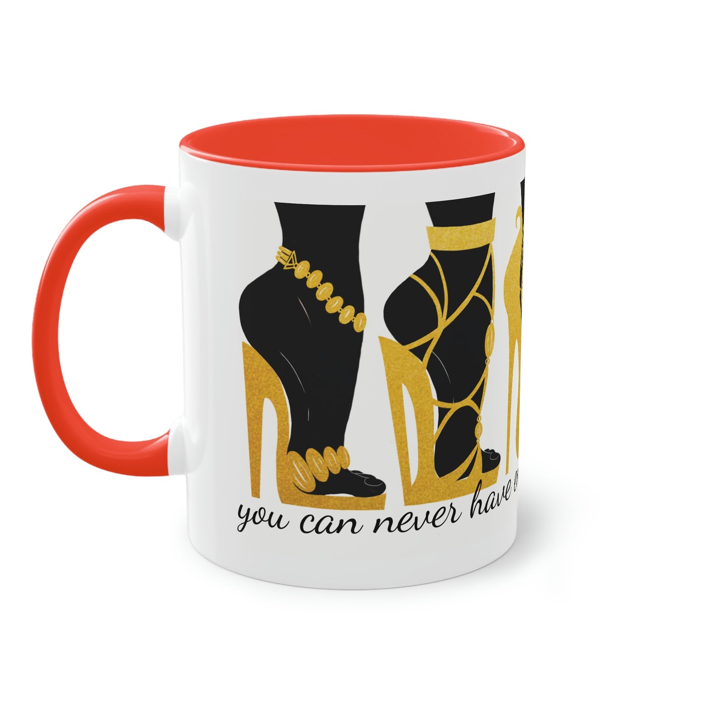 High on heels - Two-Tone Coffee Mug, 11oz