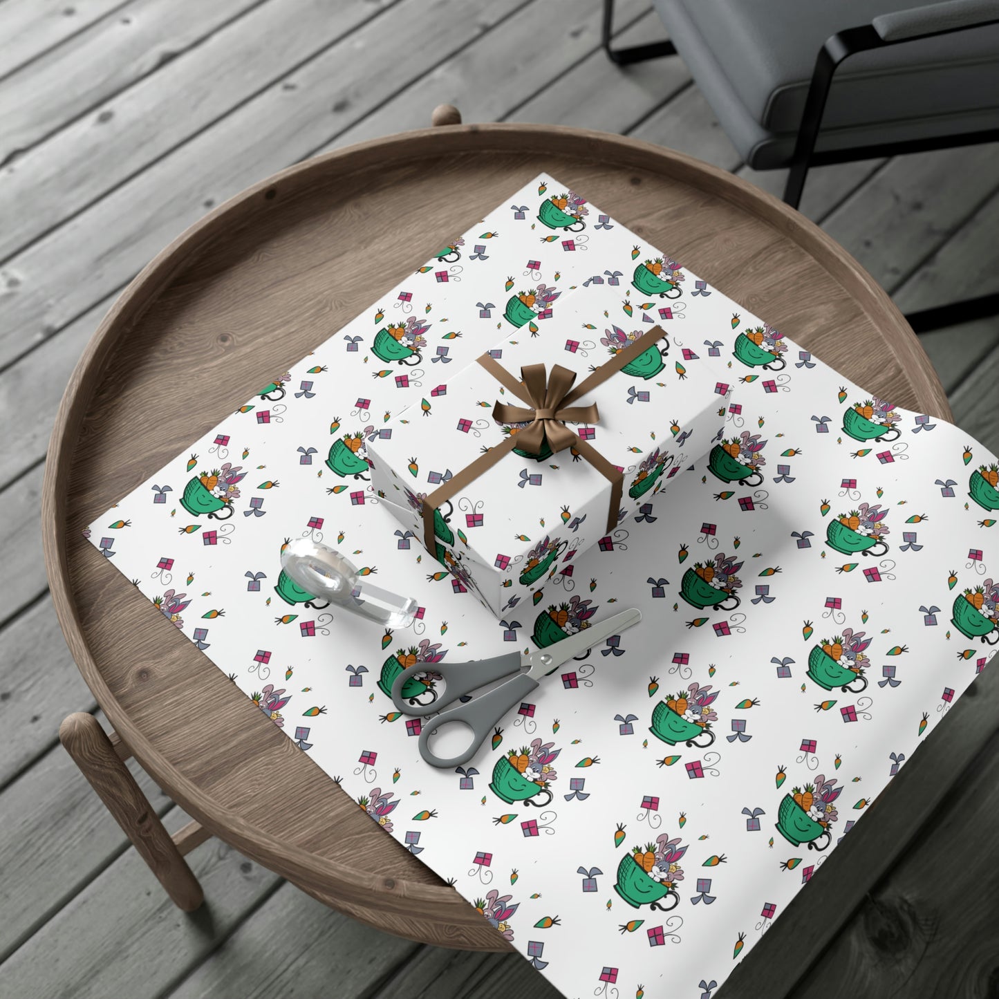 Bunnies in a Cup Gift Wrap Paper