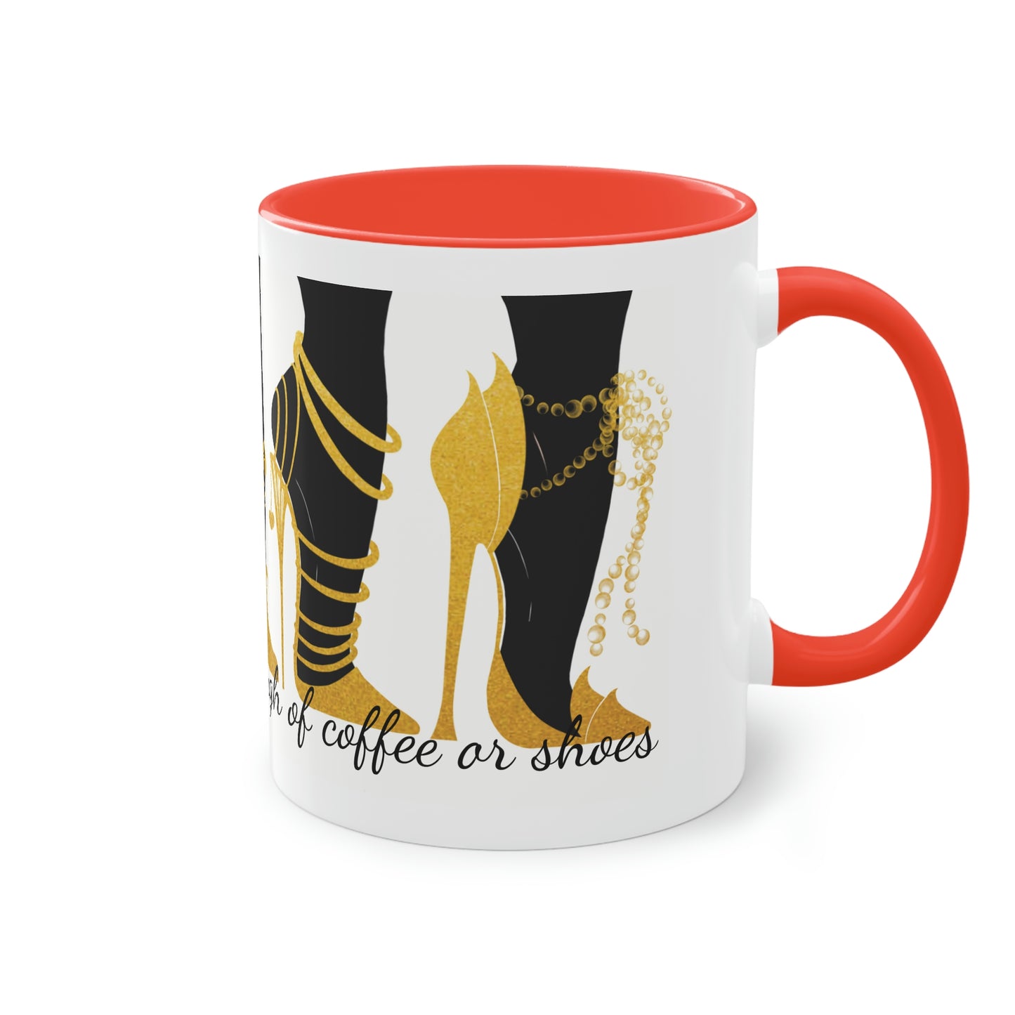 High on heels - Two-Tone Coffee Mug, 11oz