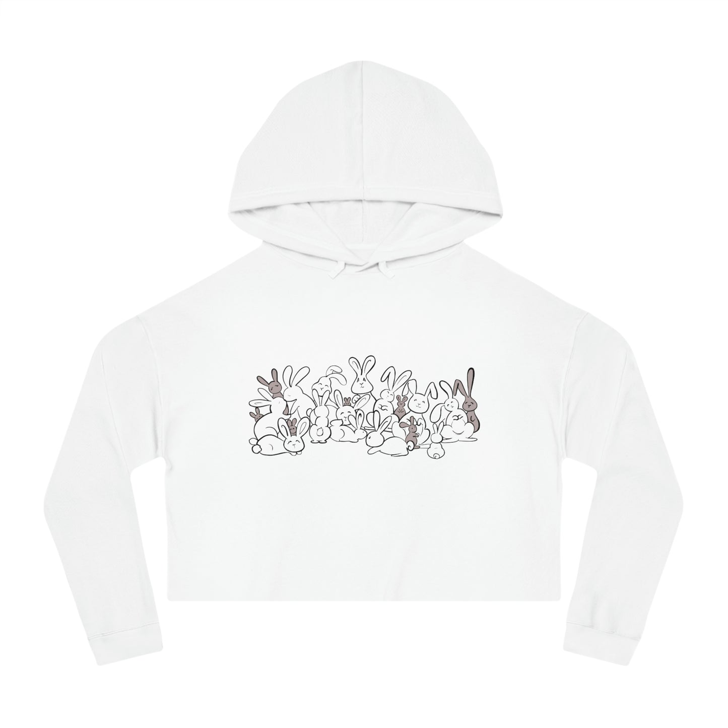 Bunch of bunnies Cropped Hooded Sweatshirt