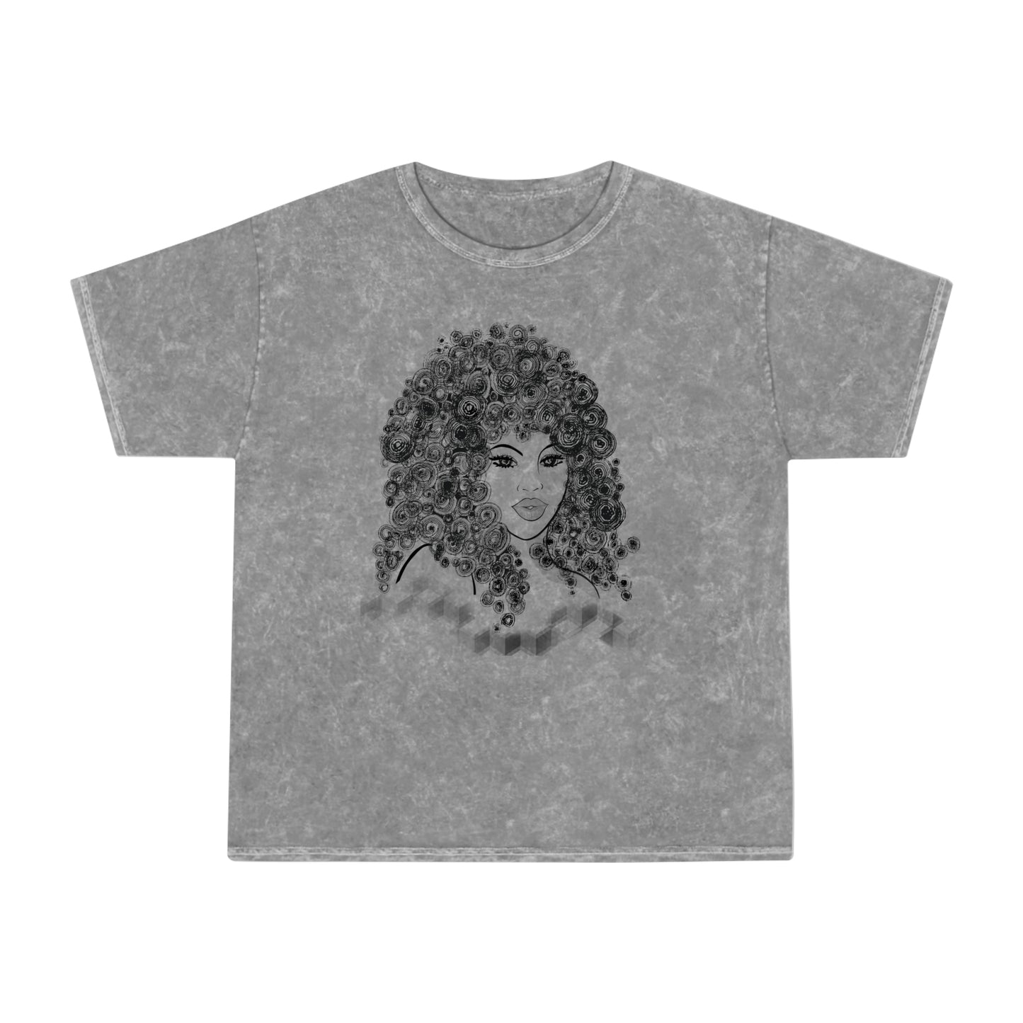 Girl with curls Mineral Wash T-Shirt