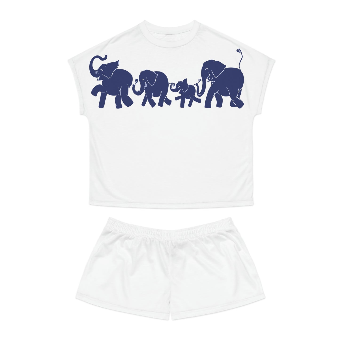 Elephant train Short Pajama Set