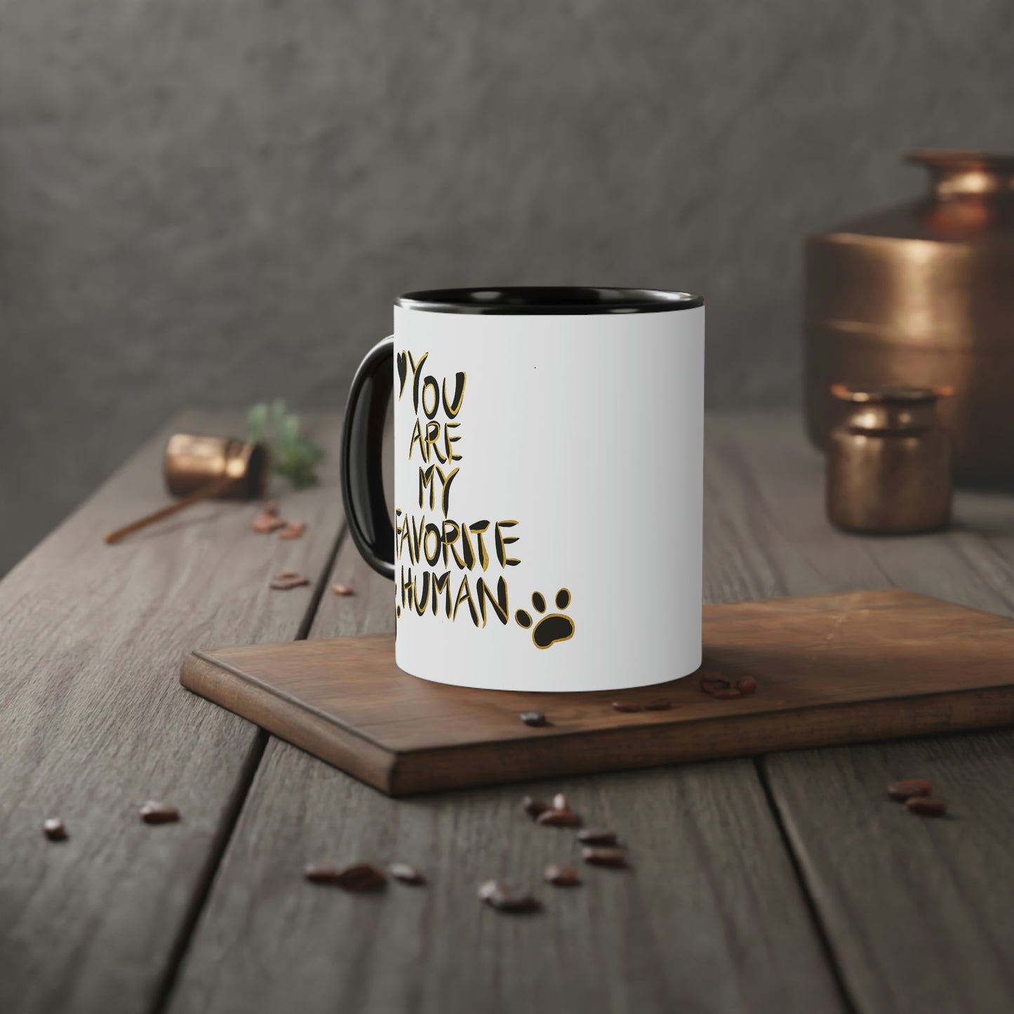 My Fav Human White Accent Mug, 11oz